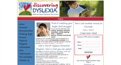 Desktop Screenshot of discoveringdyslexia.com